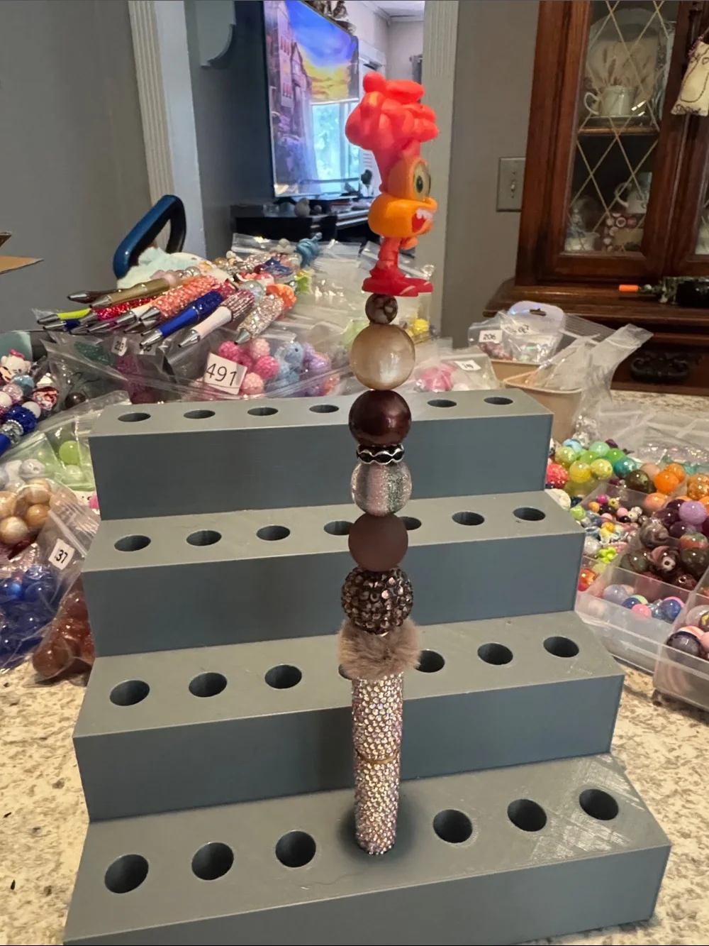 NWOT Disney Doorables Anxiety Beaded Pen Handmade by Me